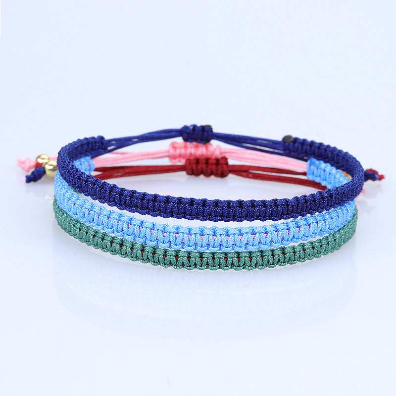 Hand Weaving Flat Knot Friendship Carrying Bracelets