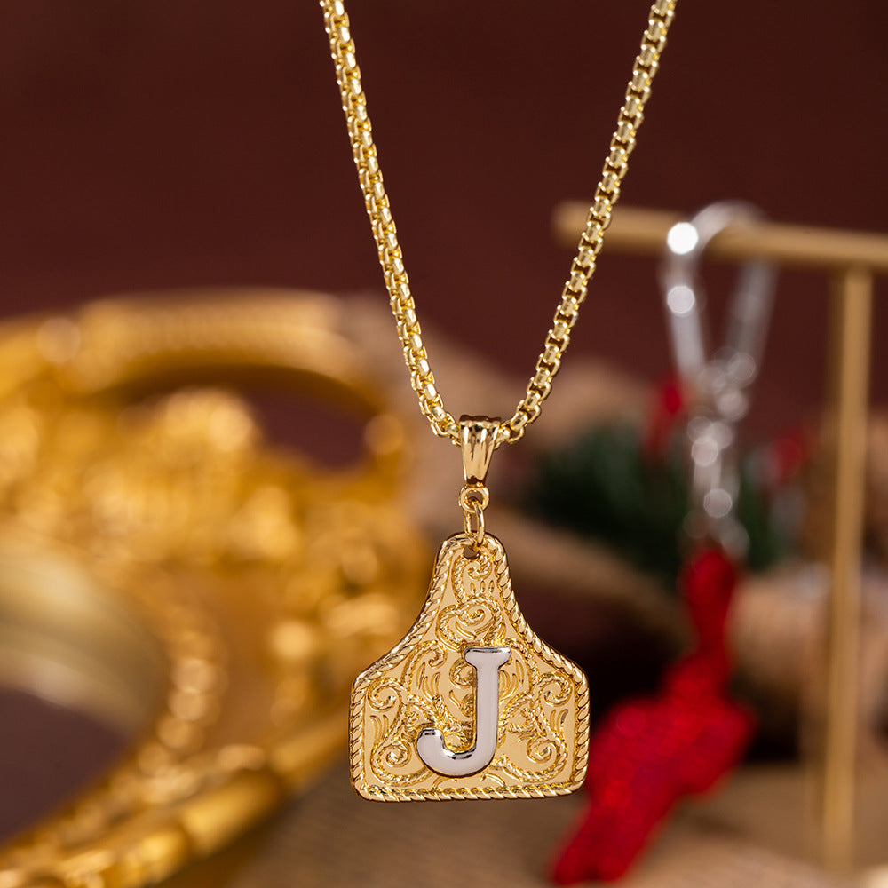 Women's Fashion English Letters Electroplated Copper For Design Personalized Clavicle Necklace