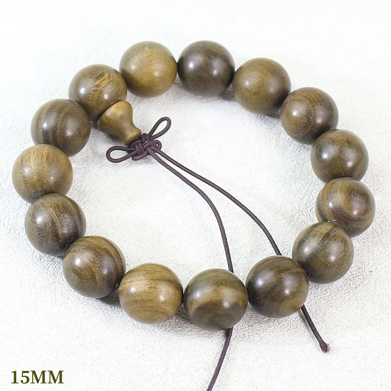 Women's & Men's Sandalwood Submerged Old Materials Beads Chinese Bracelet