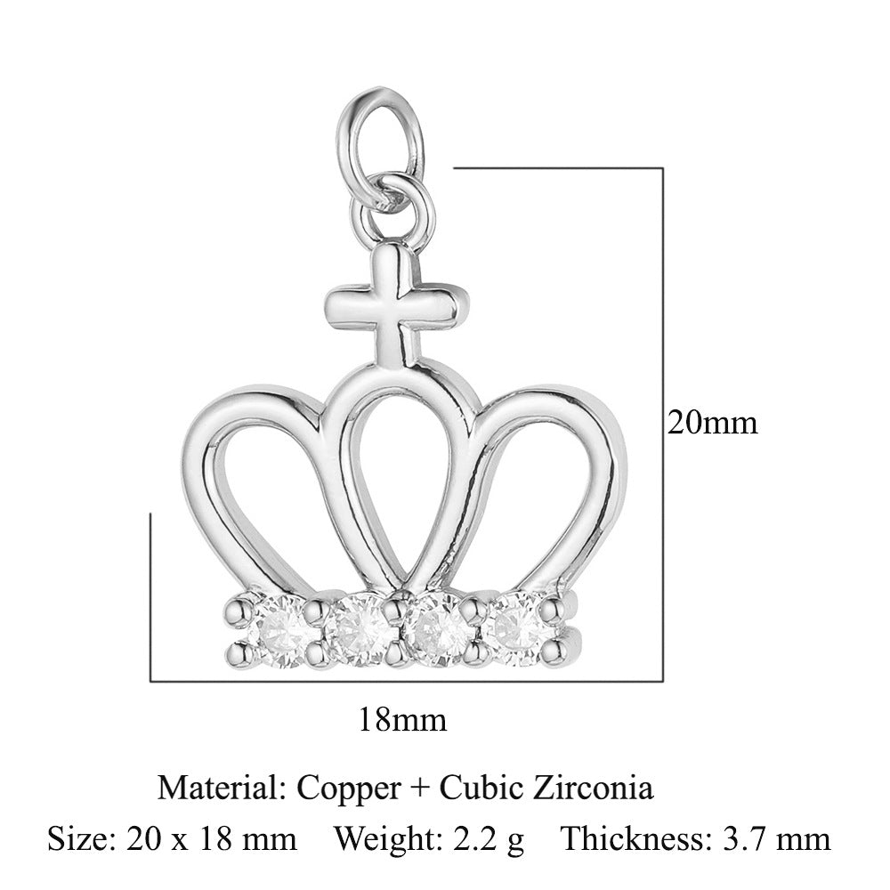 Star Moon Copper Zircon Ornament Accessories Lightning Eye Pendants