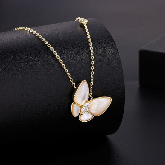 Sier Fritillary Butterfly Female Fashionable Temperamental Pendants