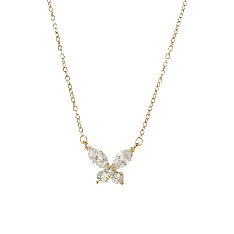 Zircon Temperament Clavicle Chain Female Niche Design Necklace