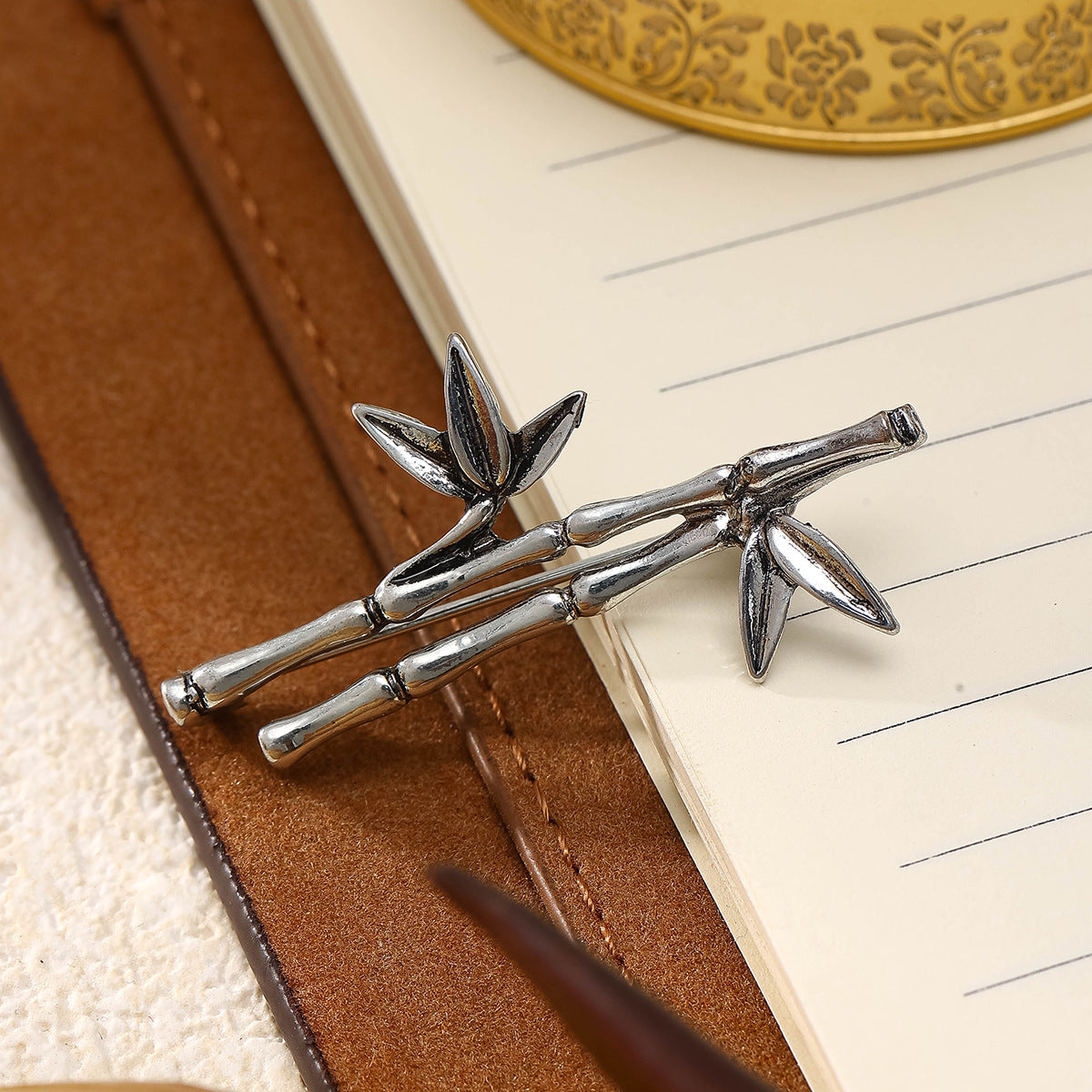 Fashion Retro Exquisite Bamboo Brooch Niche High Sense Brooches