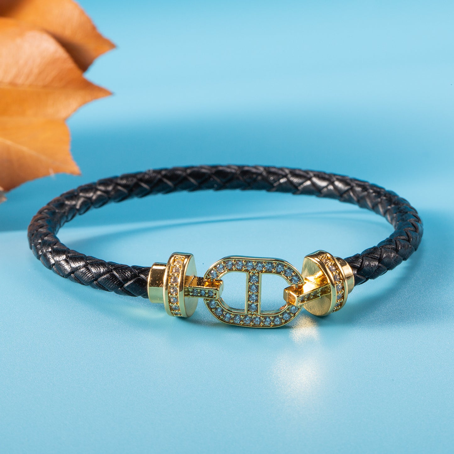 Pig Nose Full Diamond Pu Light Luxury Bracelet