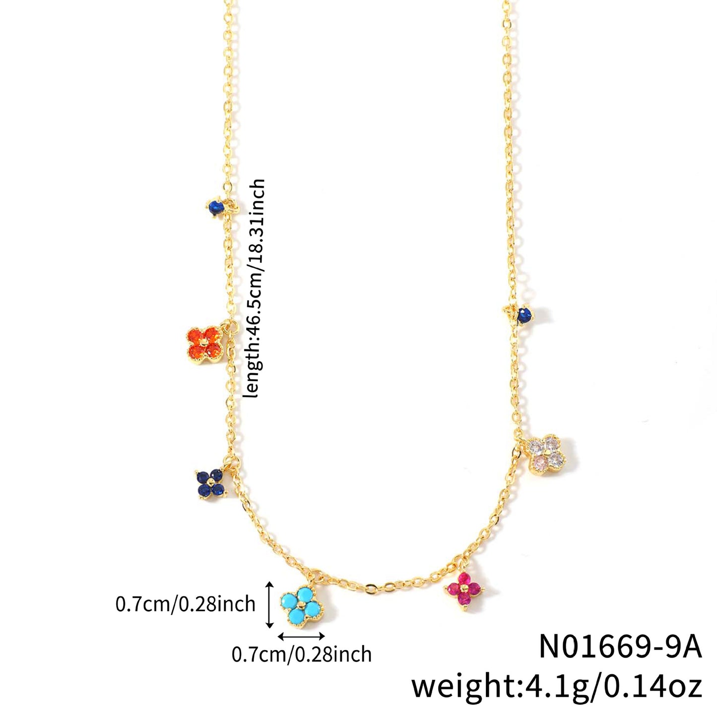 Elegant Light Luxury Clover Four-leaf Flower-shaped Clavicle Chain Necklaces