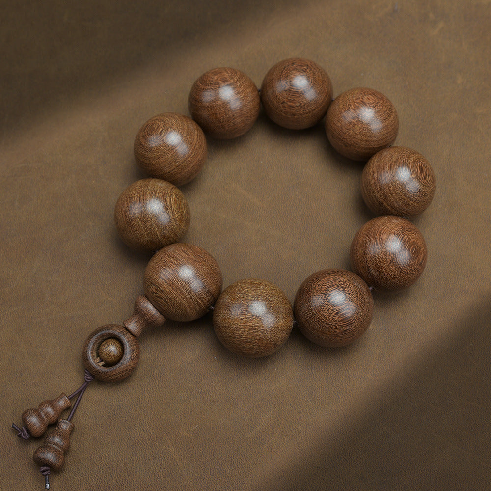 Men's Loose Round Beads Pieces Prayer Silkwood Bracelets