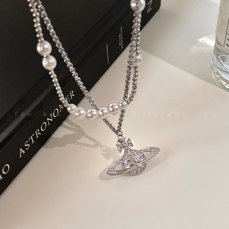 Pearl Twin High-grade Exquisite Clavicle Chain Light Luxury Necklace
