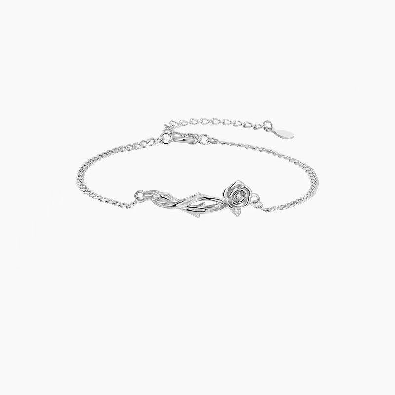 Women's & Men's Thorn Rose Couple Personality Trend One Pair Fresh Bracelets