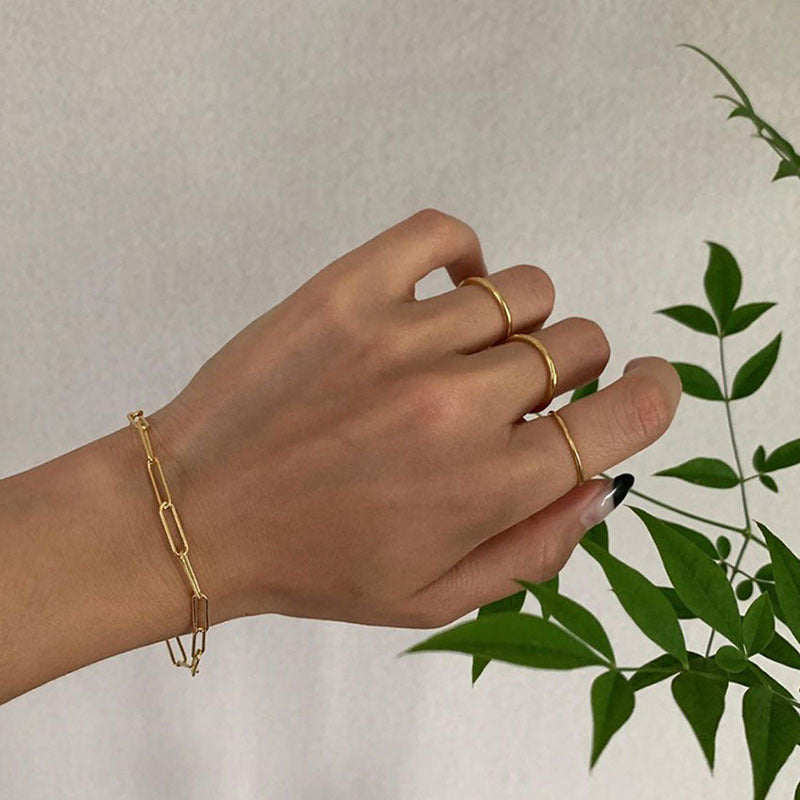 Women's Simple Cold Style Girlfriends Alloy Metal Bracelet