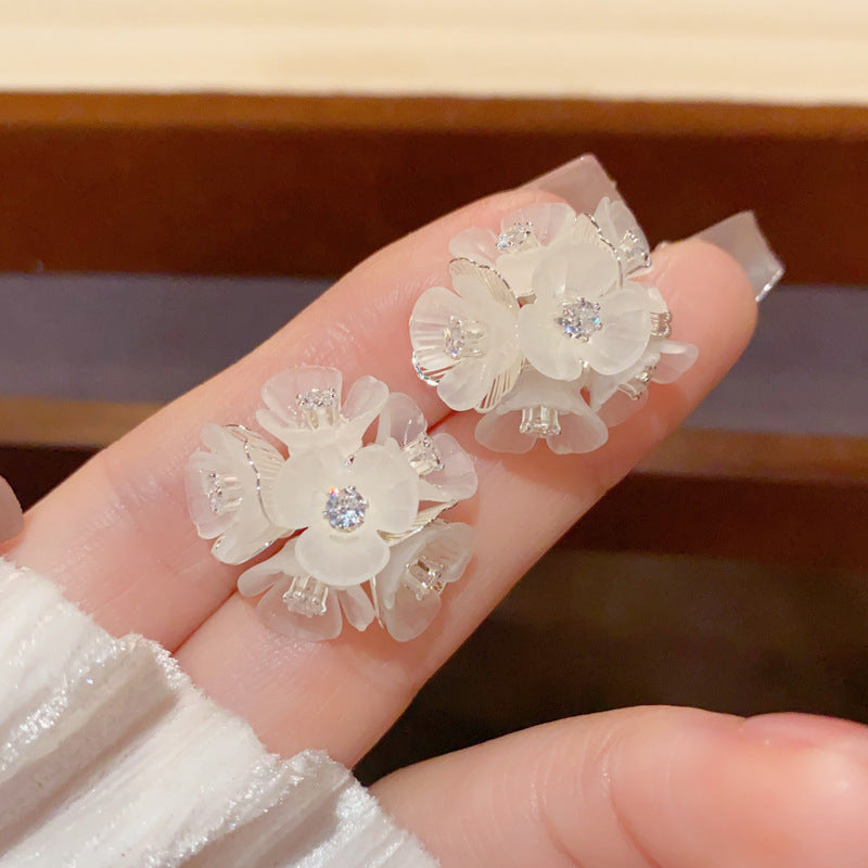 Sier Electroplated Niche Affordable Luxury Fashion Acrylic Rings