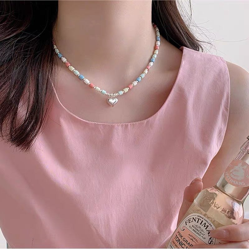 Natural Stone Female Summer Simple Temperamental Necklaces