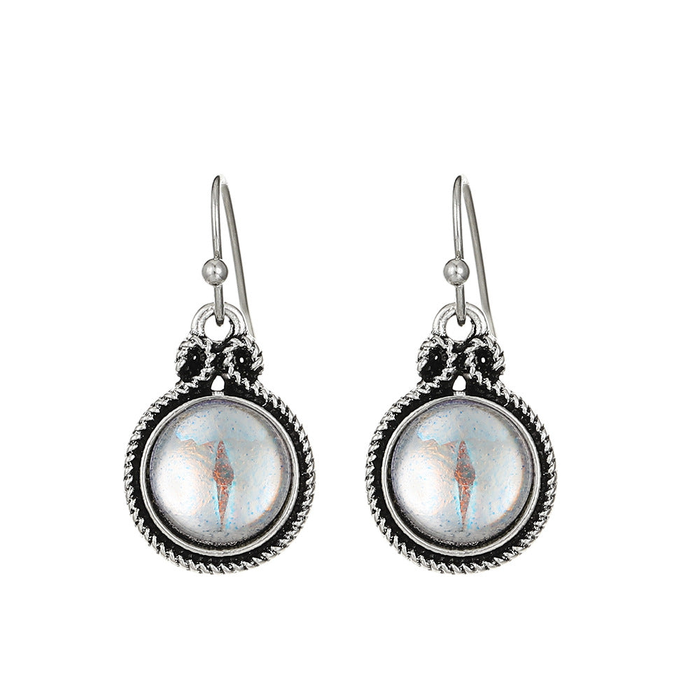 Water Drop Creative Topaz Colorful Gemstone Earrings