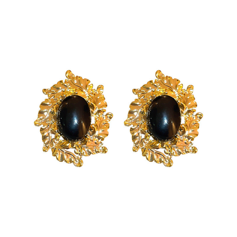 Niche High Profile Retro Temperament Sier Ear Earrings