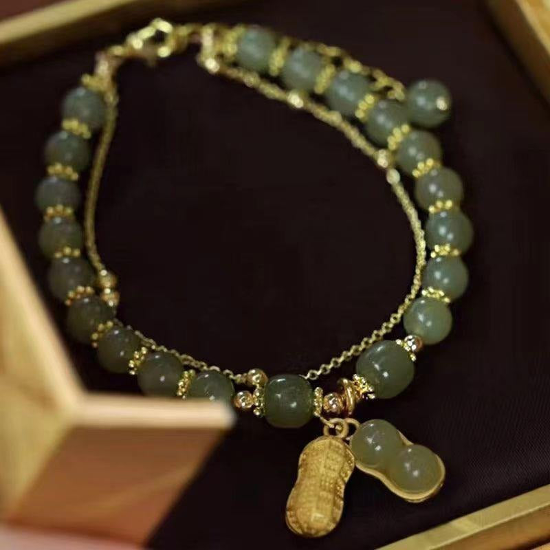 Women's Jade Rabbit Blessing Card For Design Good-looking Girlfriends Bracelets