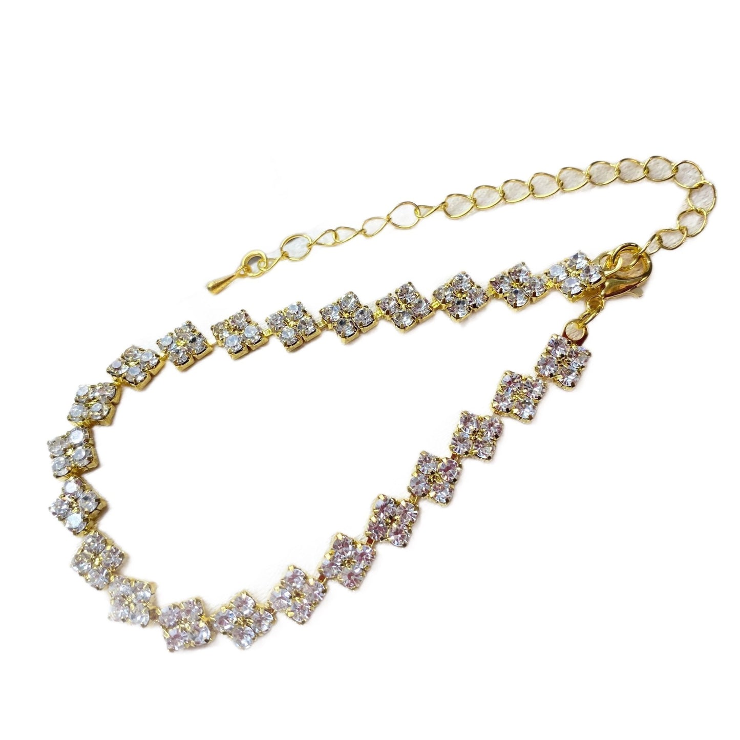 Shining Full Diamond Alloy Female Niche Design Light Bracelet