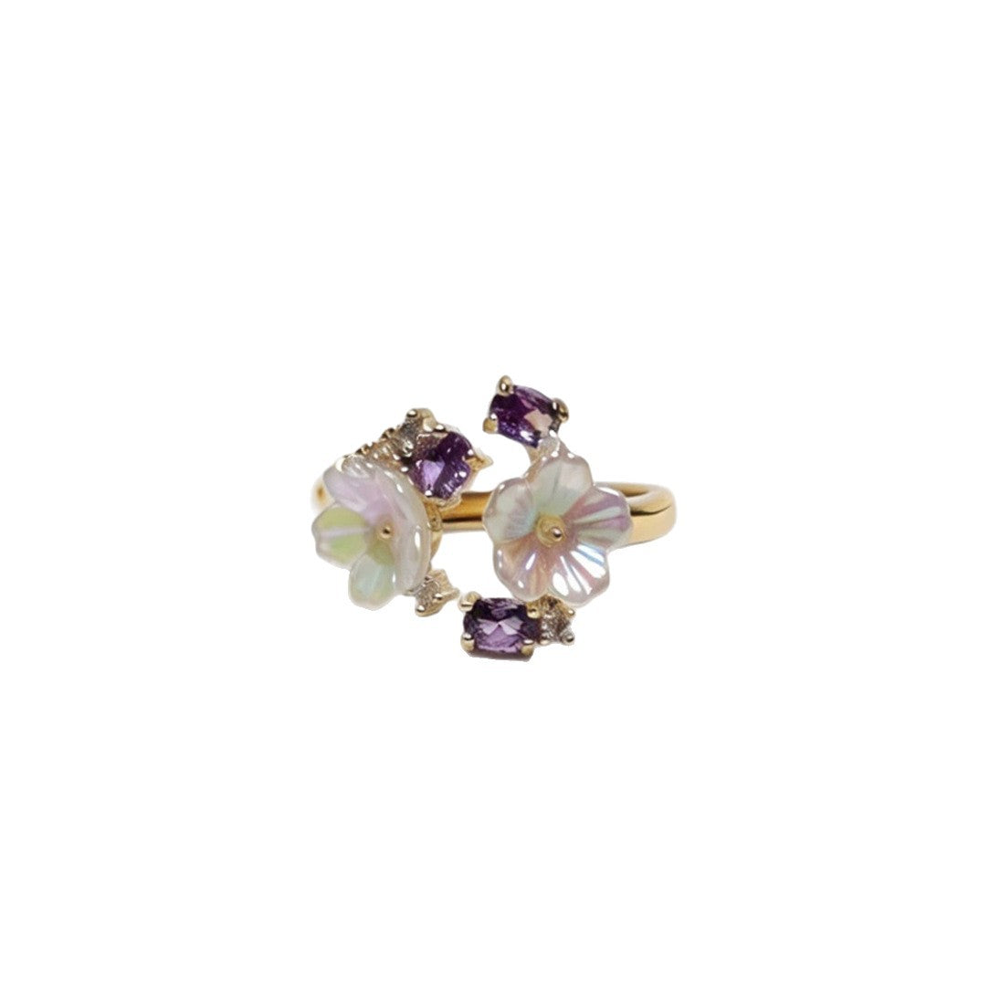 Light Luxury Full Rhinestone Zircon Retro Opening Personality High Sense Rings