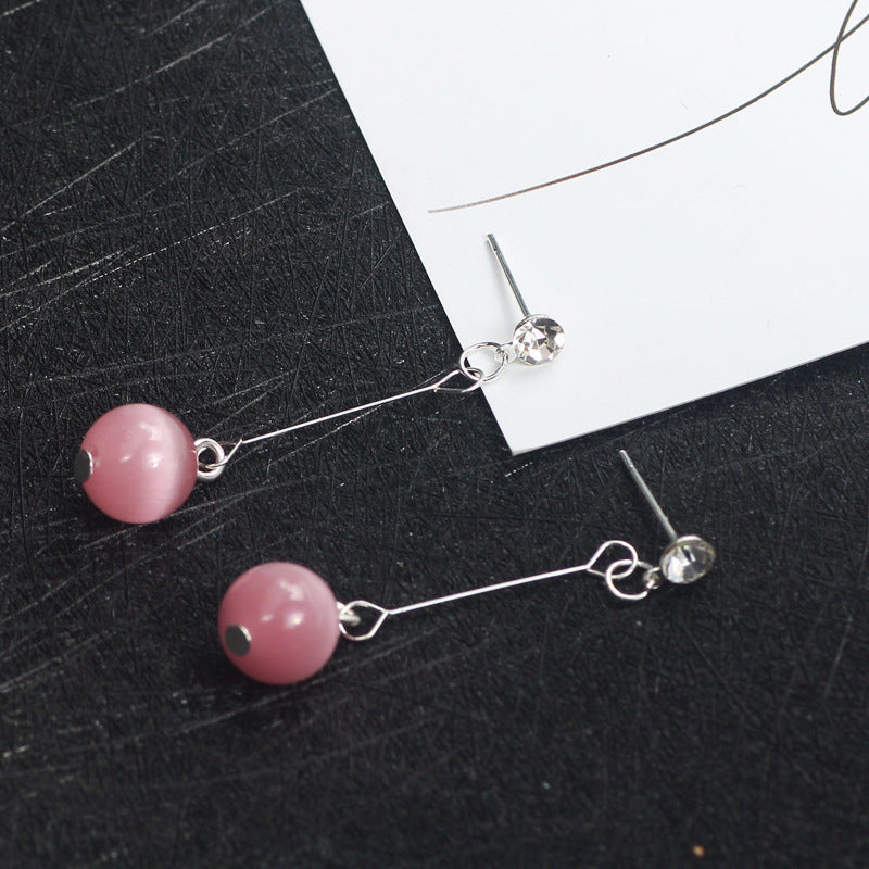 Opal Graceful Geometric Diamond Water Drop Earrings