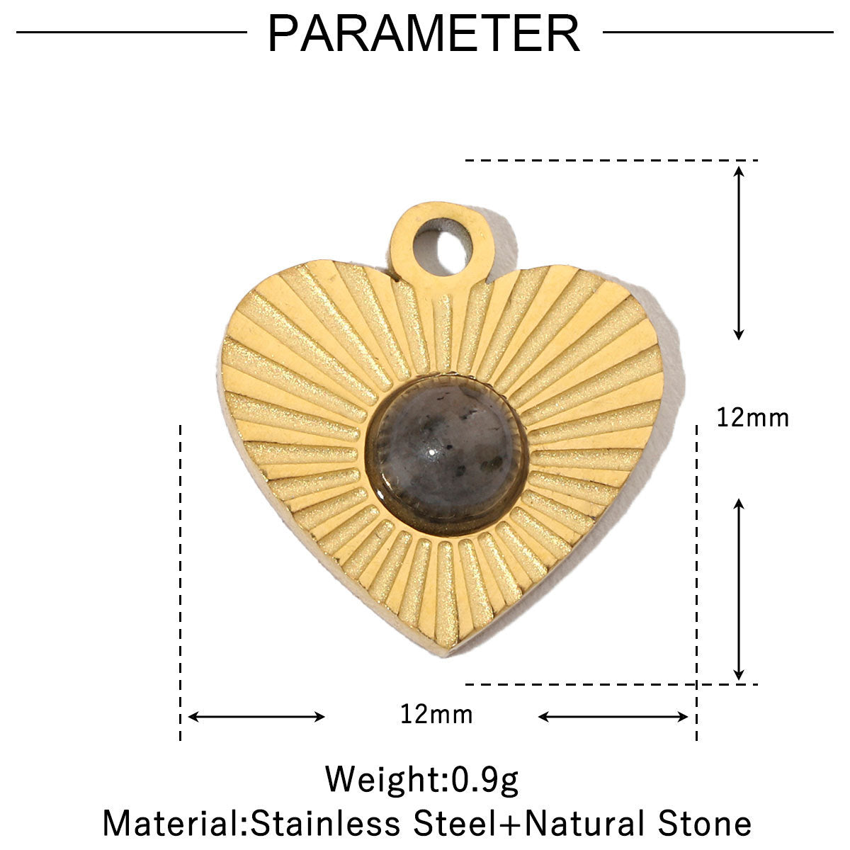 Natural Stone French Style Retro Titanium Pendants