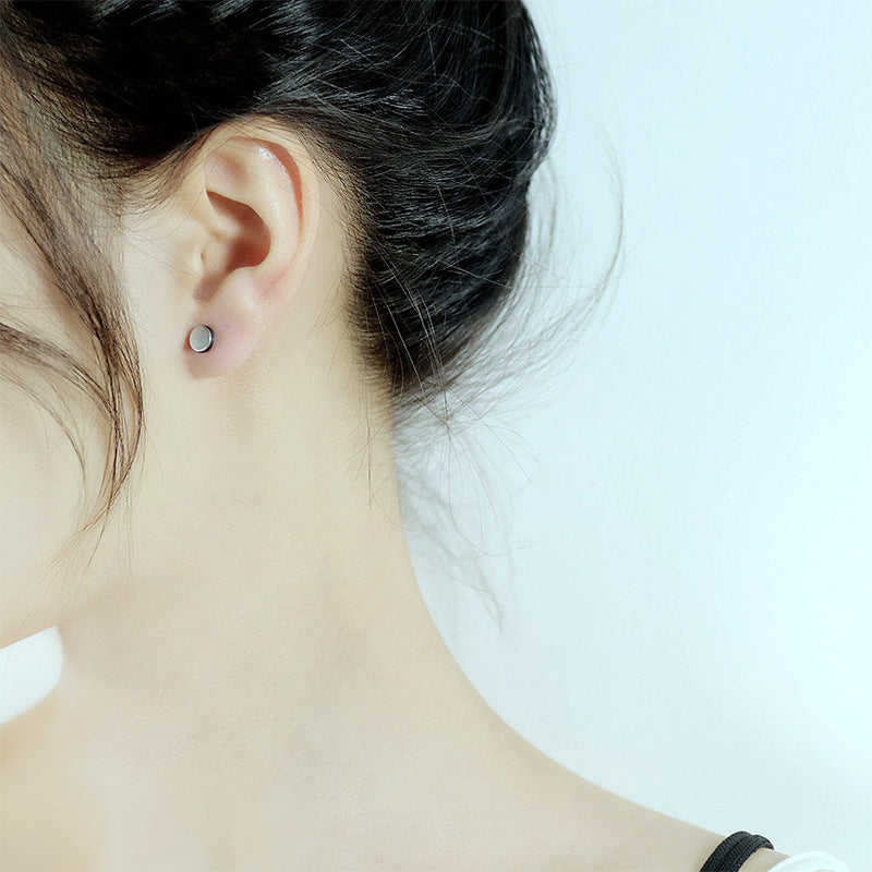 Steel Simple Rivet Cone Small Ear Bone Titanium Screw Stud Earrings