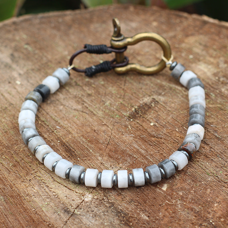 Women's & Men's Turquoise Retro Vachette Clasp Bohemian Niche Bracelet