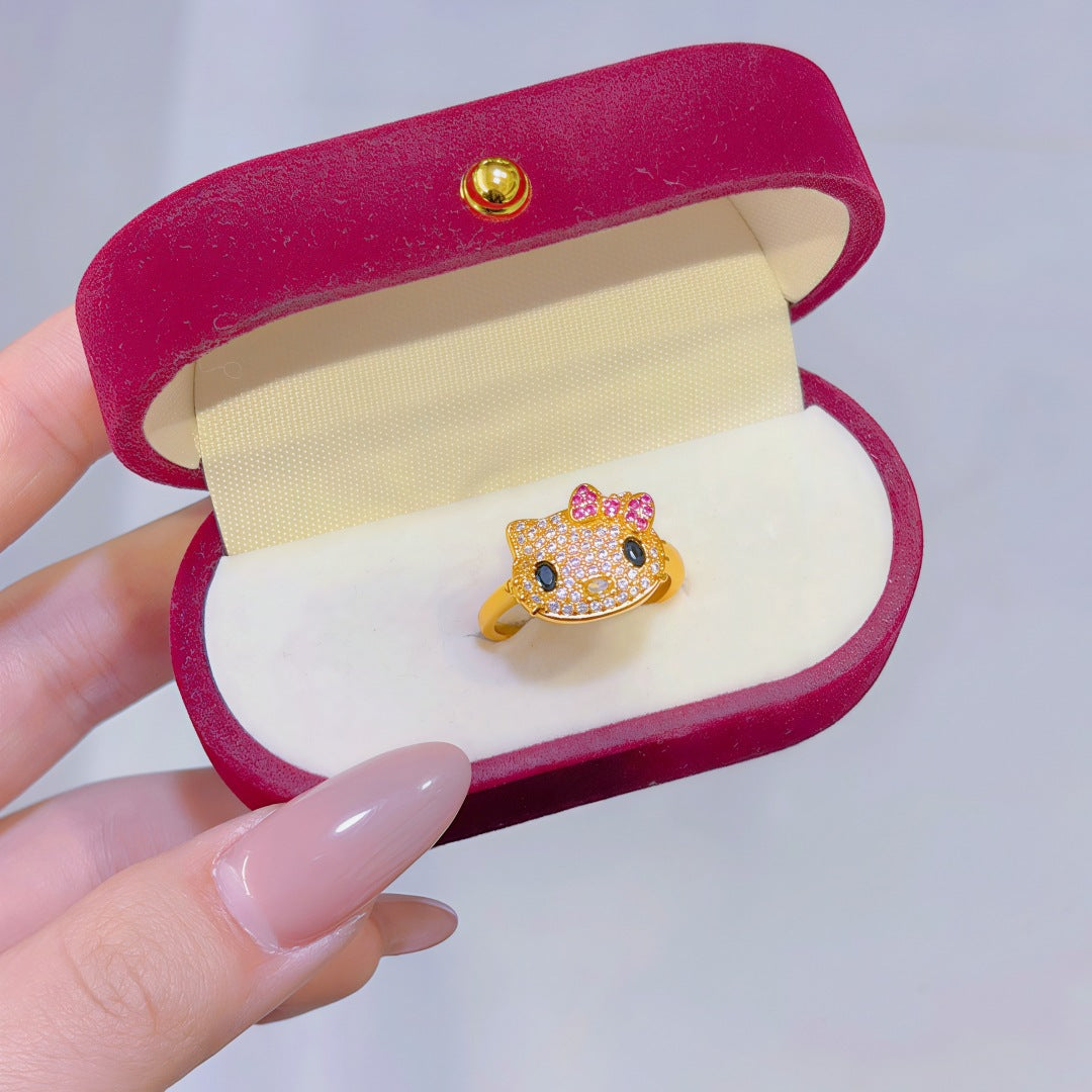 Women's Alluvial Gold Retro Affordable Luxury Design Brass Plated Fashion Ring