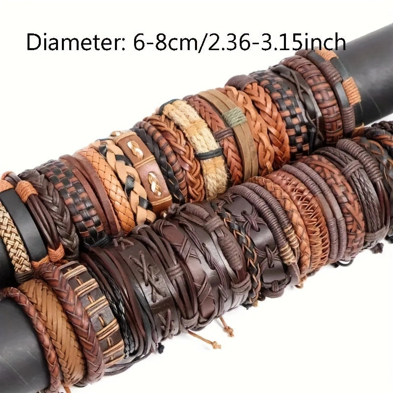 Suit Any Mixed Color Hand-woven Leather Bracelets