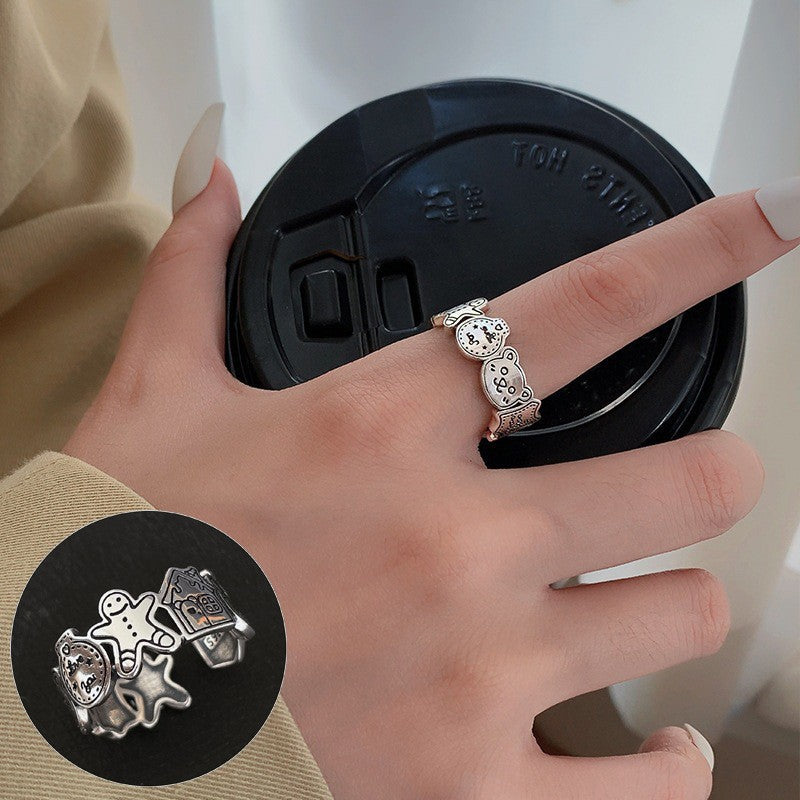 Korean Iti Pony Female Irregular Fashion Graceful Rings