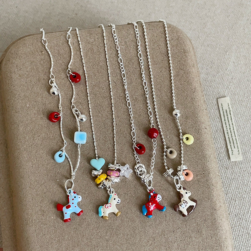 Love Pony Female Unique Trendy Wild Sweater Necklaces
