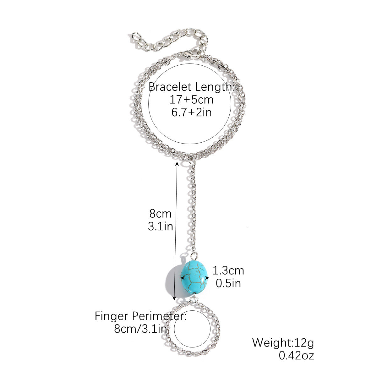 Chain Finger Simple Elegant High-grade Pearl Rhinestone Bracelets