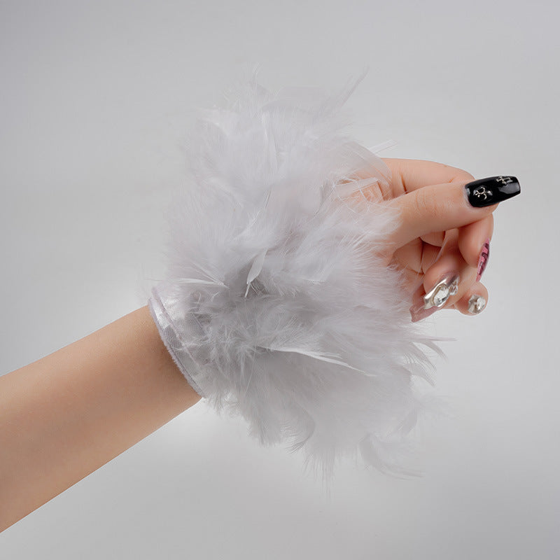 Turkey Feather Colorful Pop Hair Band Bracelet