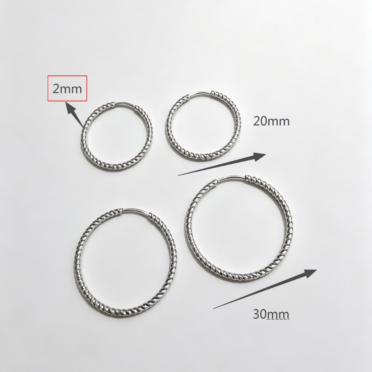 Stainless Steel Simple Ear Vintage Texture Earrings