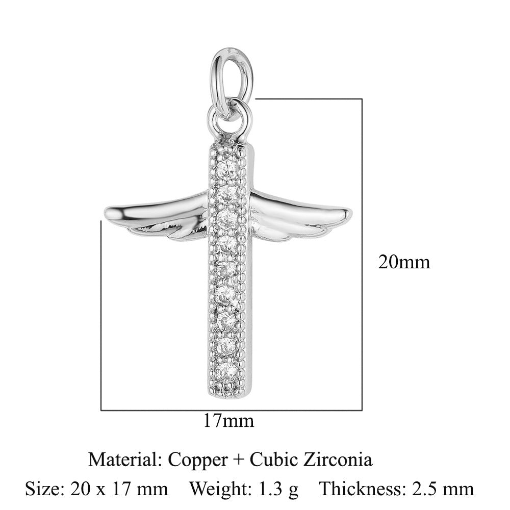 Star Moon Copper Zircon Ornament Accessories Lightning Eye Pendants