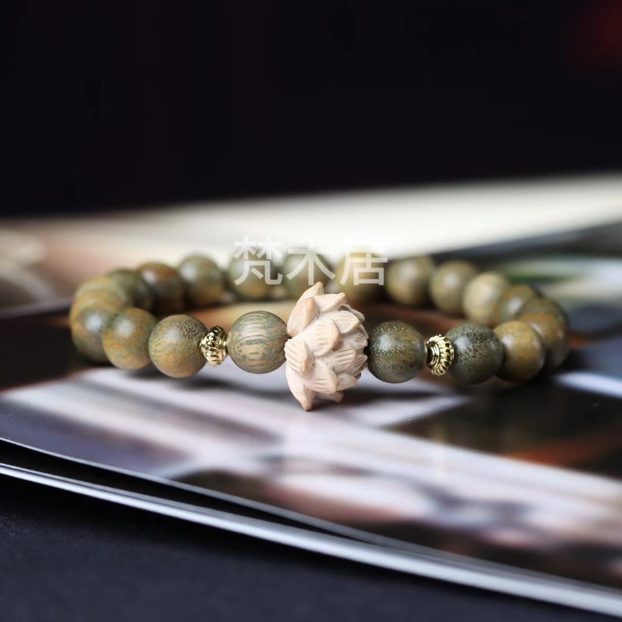 Women's & Men's Wooden Buddha Beads Bodhi Couple Sandalwood Ethnic Style Bracelet