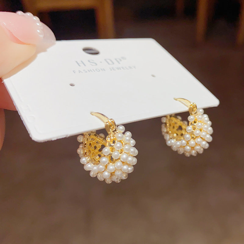Mori Sweet Affordable Luxury Fashion Small Beads Clip Design Ear Buckle