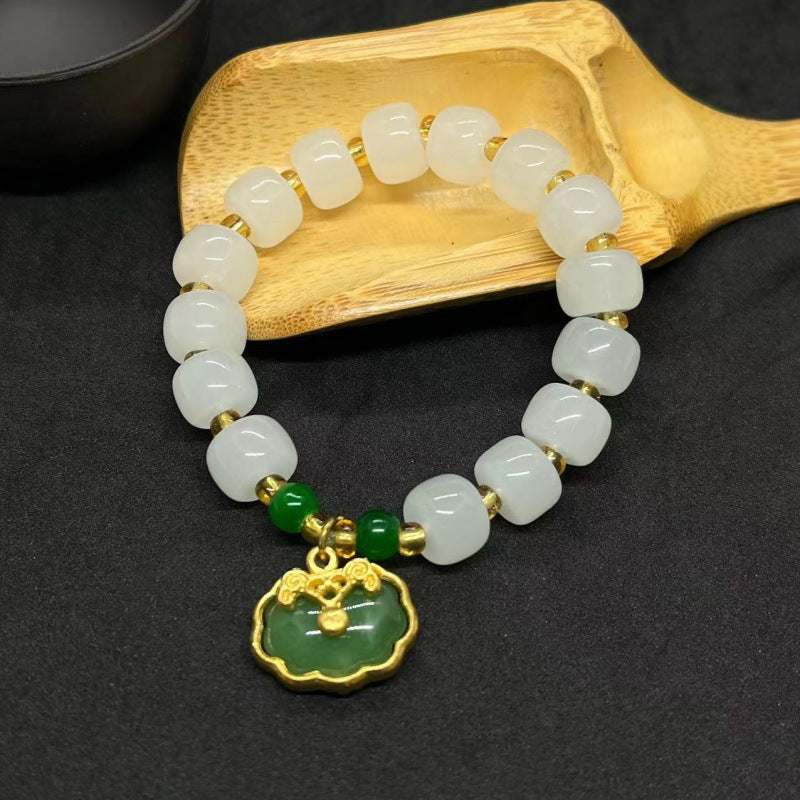 Female Aquamarine Gray Moonlight Natural Crystal Bracelet
