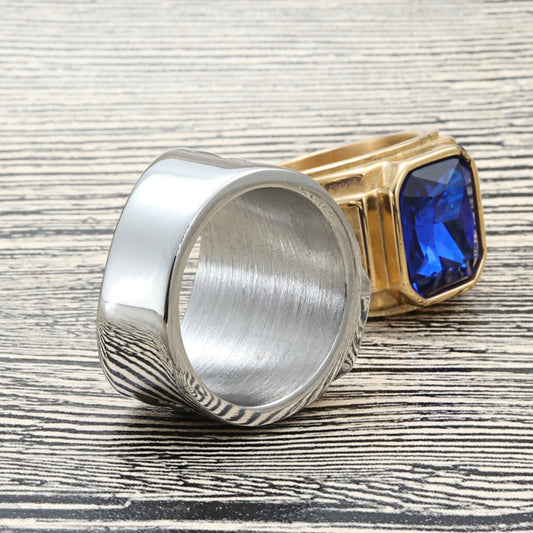 Men's Titanium Steel Gem Double Dragon Retro Trendy Personality Rings