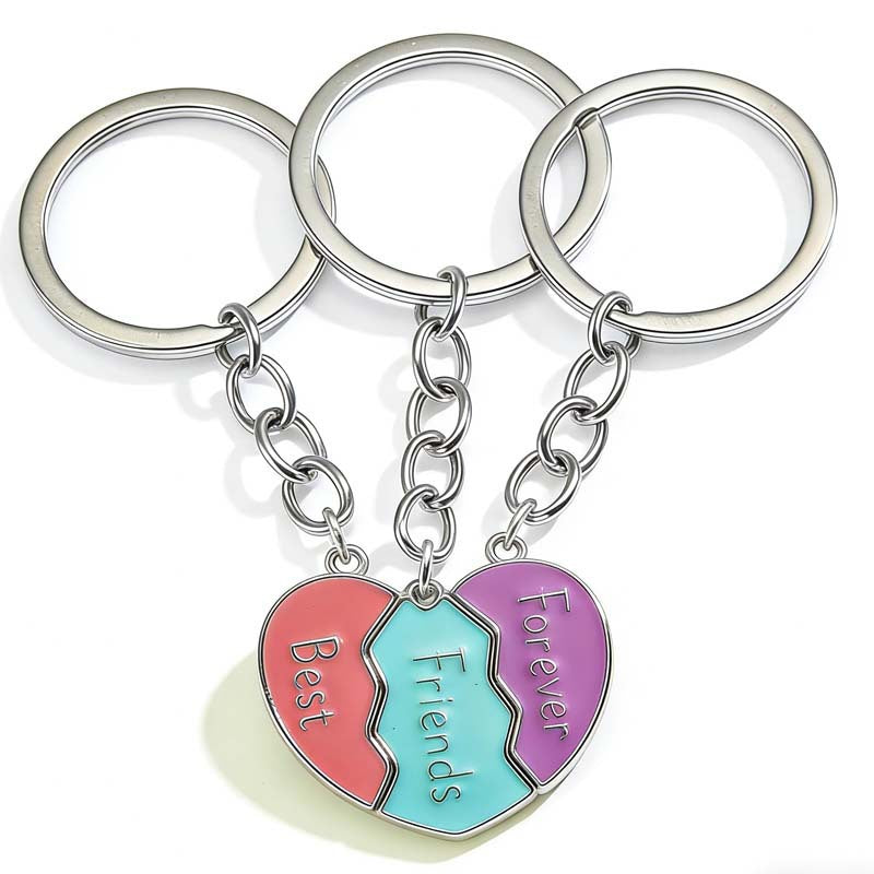 Love Magnetic Good Friend Heart-shaped Three-piece Necklace