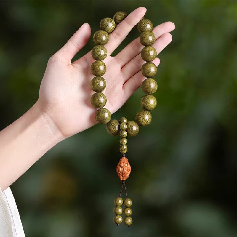Women's & Men's Small Hand Toy Sandalwood Decompression Ethnic Style Lotus Bracelets
