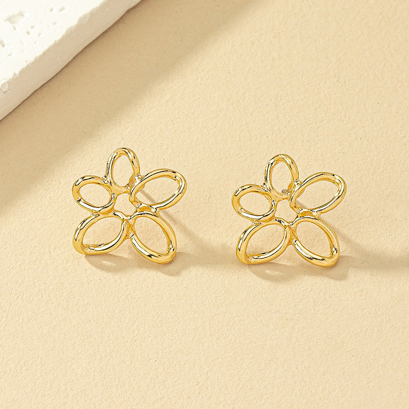 Popular Alloy Flower Minority Simple Fashion Rings