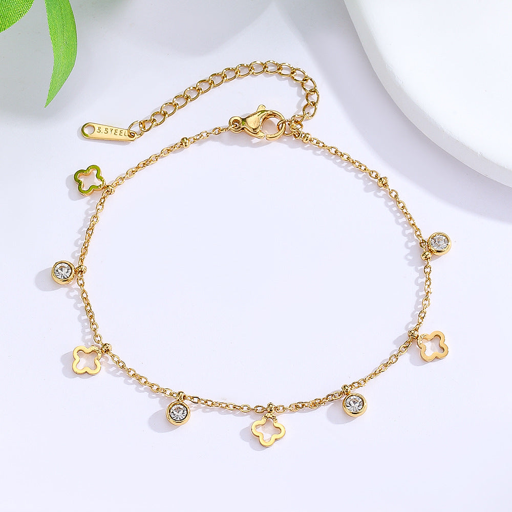 Women's For Daily Match Ornamental Stone Diamond Bracelet