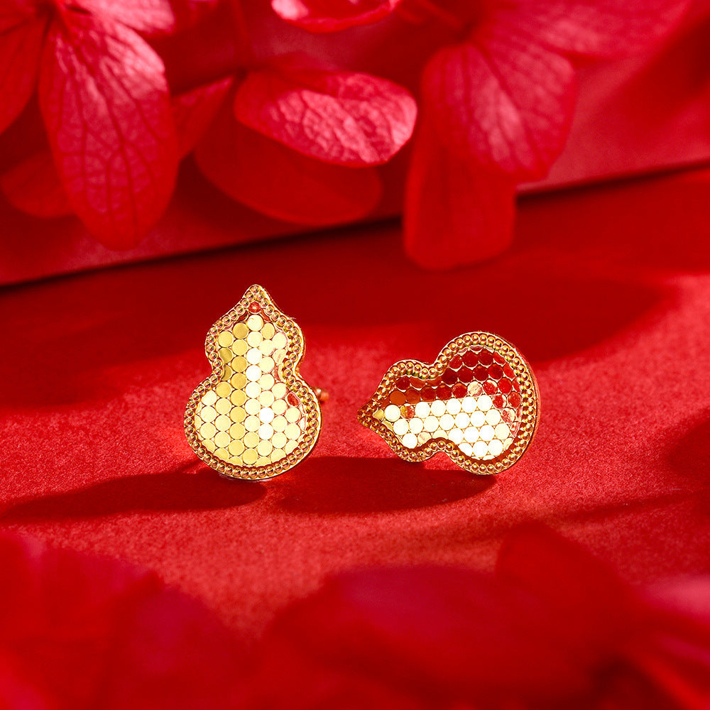 Crushed Ice Gourd Ear Female Design Rings