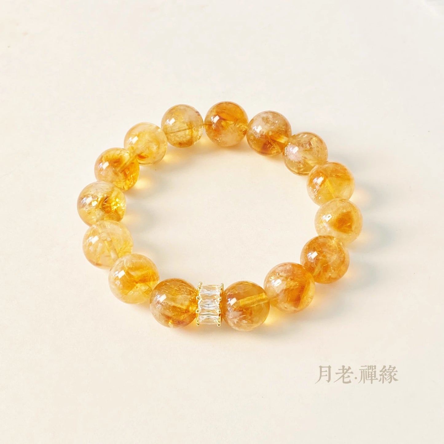 Natural Crystal Yellow Flash Borneol Tower Bracelets