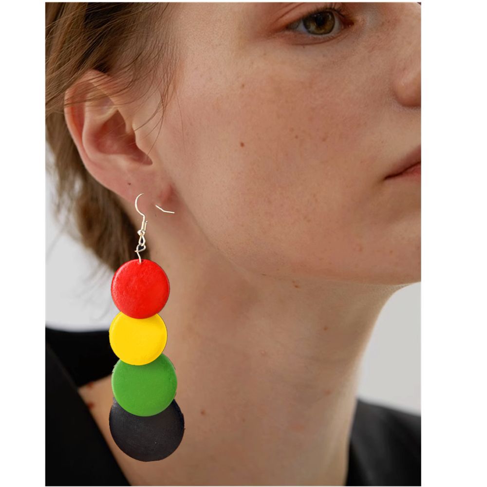 Round Ethnic Style Retro Dangle African Earrings