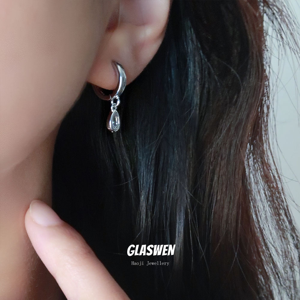 Female Niche Simple Light Luxury Ear Clip High Sense Frosty Earrings