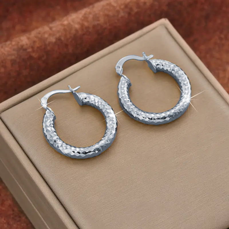 Affordable Luxury Embossed Ear Female Cold Wind Earrings