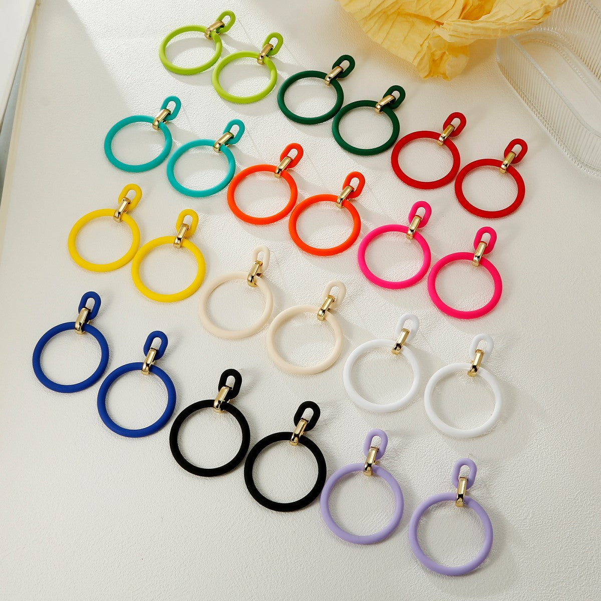 Color Personality Geometry Fashion Retro Spray Earrings