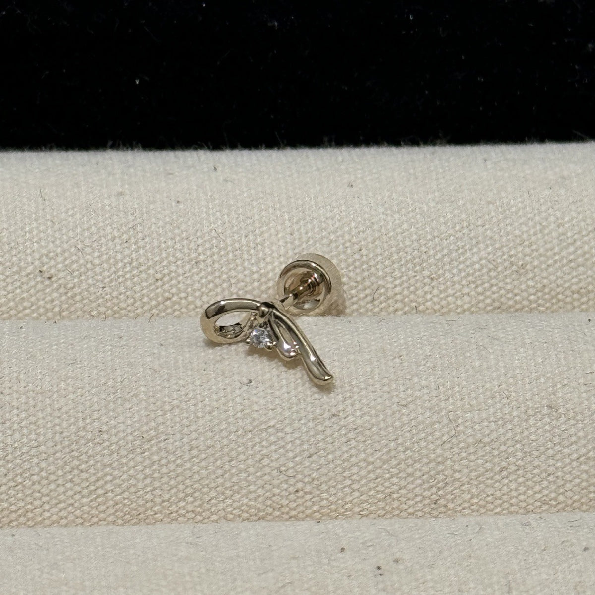 Women's Light Coffee Gold Collection Series Minimalist Zircon Ear Earrings