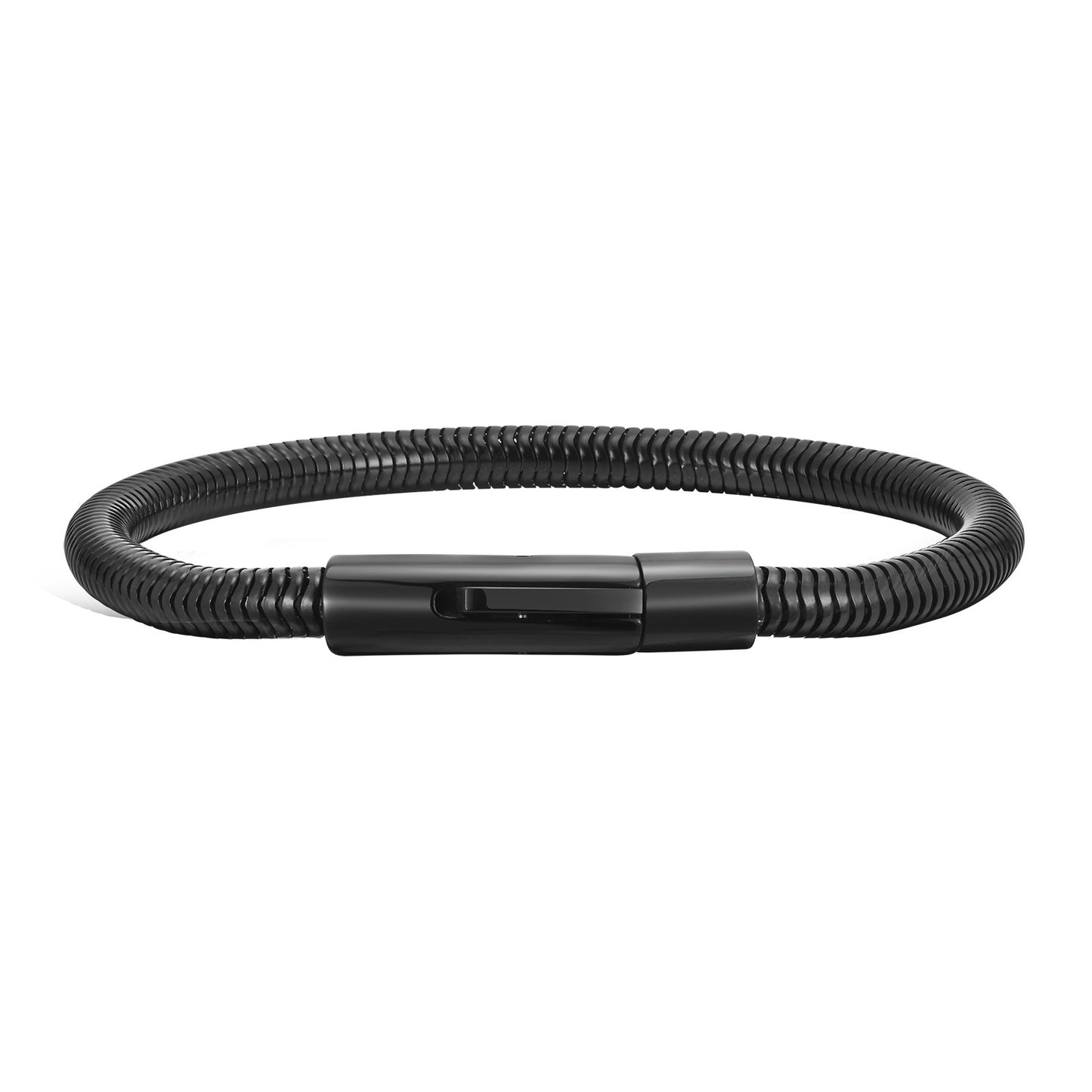 Men's Steel Snap Round Snake Chain Thick Bracelets