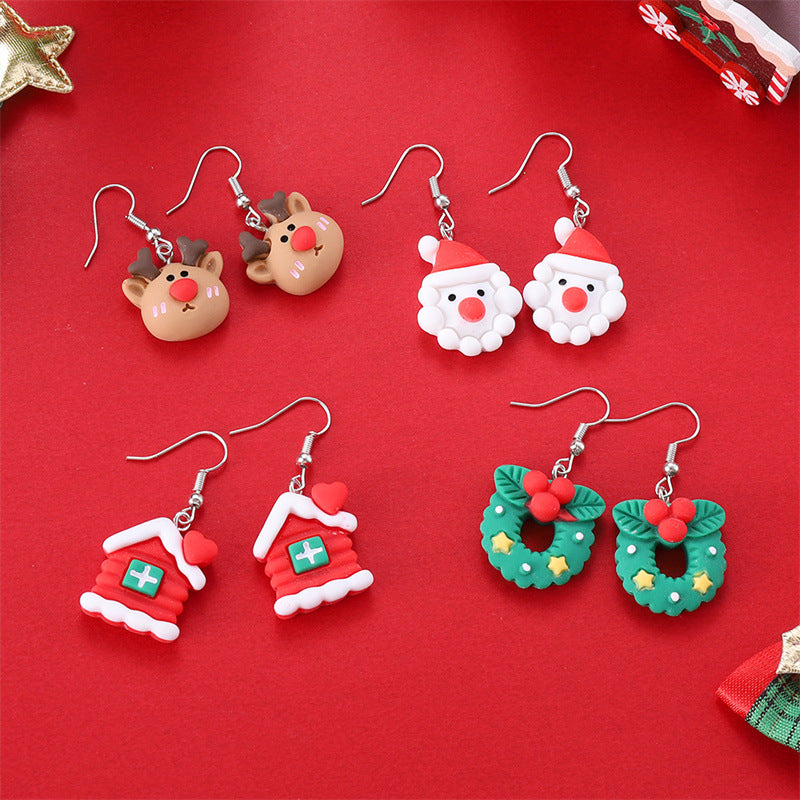 Creative Christmas Series Cute Fashion Exquisite Earrings