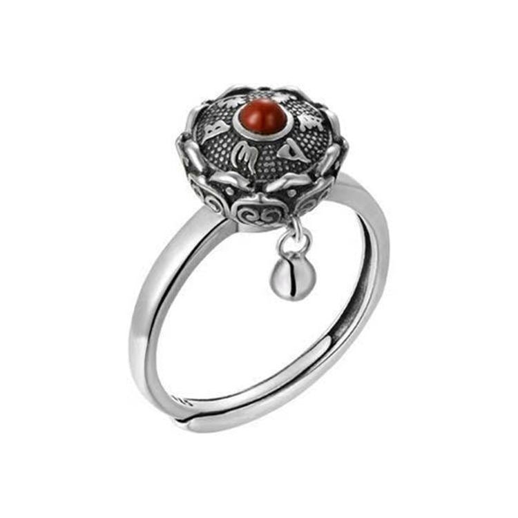 Creative Chinese Style Distressed Rotatable Retro Ring